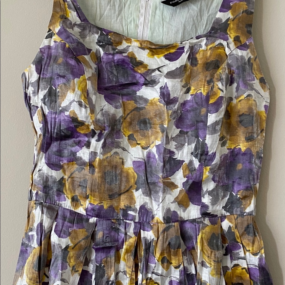🛍 Dorothy Perkins Floral Dress Purple 10 UK/ 6 US - Picture 11 of 16